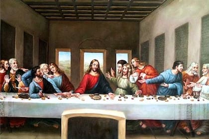 "La Última Cena", un mural religioso de Leonardo