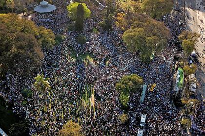 La marcha macrista desde el aire