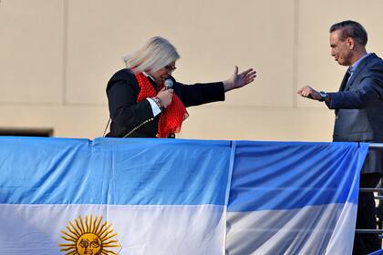 Elisa Carrió presenta a Miguel Angel Pichetto, el candidato a vicepresidente