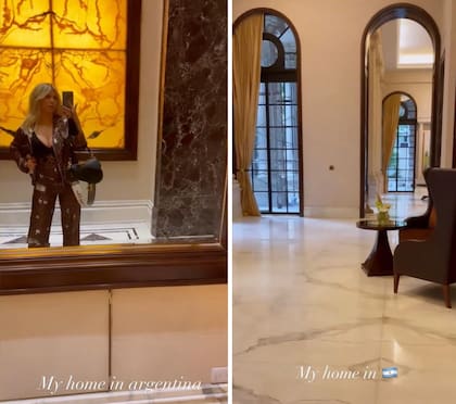 "My home": la empresaria compartió imágenes de distintos sectores de su lujosa casa porteña