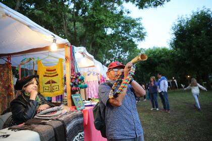 La feria donde se venden productos Mapuches