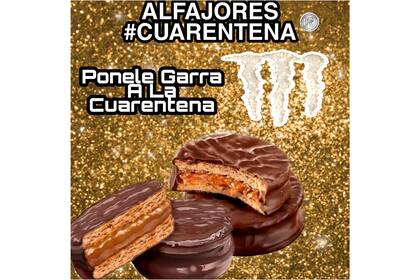 "Ponele garra a la cuarentena", el eslogan de los alfajores #Cuarentena
