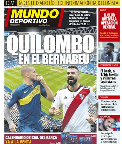 "Quilombo en el Bernabéu", la elección del Mundo Deportivo, de Cataluña