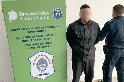 Uno de los sospechosos detenidos por la policía bonaerense