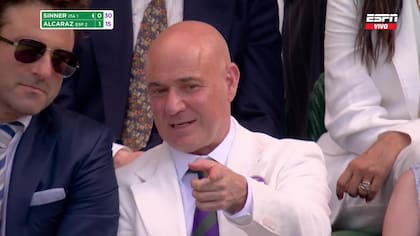 André Agassi, uno de los extenistas presentes en el encuentro entre Sinner y Alcaraz