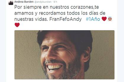 Andrea Bursten y su mensaje a un año de la muerte de su marido