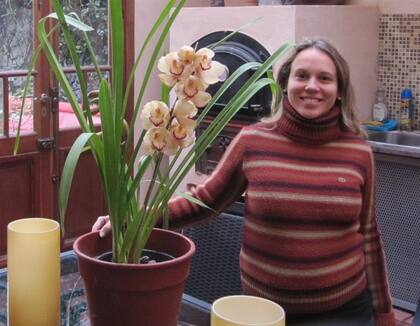 Andrea Casas, de PwC, el año pasado, durante su embarazo