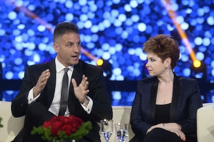 Andrea del Boca, junto a ssu abogado, el doctor Juan Pablo Fioribello