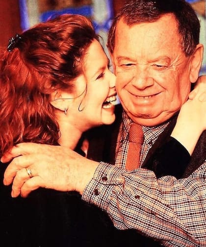 Andrea del Boca junto a su padre (Foto: Instagram/@andreadelboca)