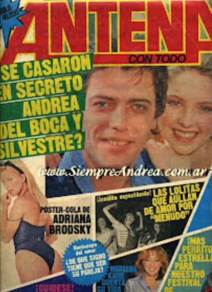 Andrea del Boca y Silvestre: "Fue mi primer novio", supo decir tiempo después sobre aquél amor