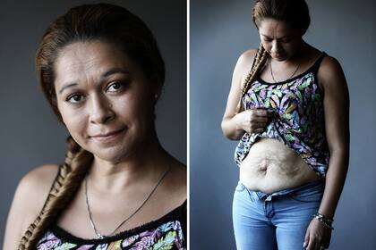 Andrea Pereyra es madre de dos pares de trillizos. Foto: Fernando Gutierrez