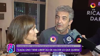 Andrea Pietra y Ricardo Darín opinaron sobre el ingreso de Andrea del Boca a Gran Hermano (Foto: captura / eltrece)