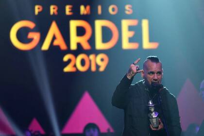 Andrés Giménez en los Premios Gardel
