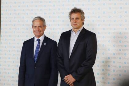 Andrés Ibarra, vicejefe de gabinete de la Nación, junto a Felipe Miguel, jefe de Gabinete de la Ciudad de Buenos Aires