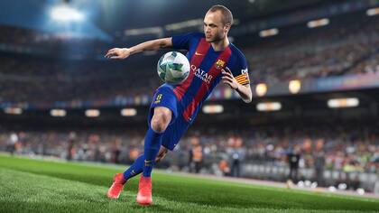 Andrés Iniesta en una de las pocas capturas oficiales del PES 2018