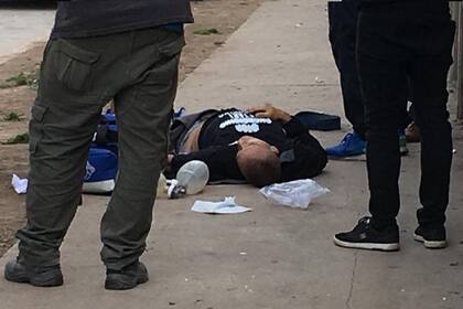 Andrés Lamboy, tras ser baleado en Fisherton, Rosario