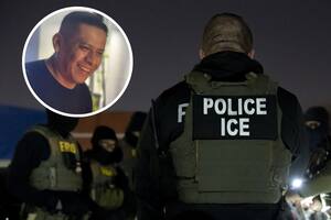 Andres Marquina fue detenido durante un operativo del ICE en Waukegan, Illinois (fotomontaje sobre imagen de AP)