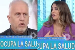 Andrés Nara y Cinthia Fernández se cruzaron en vivo por Wanda Nara (Foto: Captura eltrece)