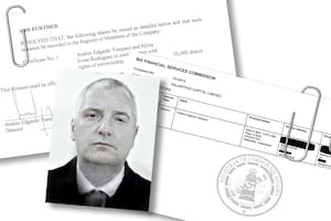 Andrés Vázquez, jefe de la DGI, en la foto de su pasaporte, incluida en los registros de constitución de sus sociedades offshore