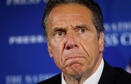 Andrew Cuomo durante una conferencia de prensa en Washington