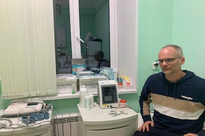 Andrey Koleda, internado por coronavirus en el hospital de Petrozavodsk, Rusia