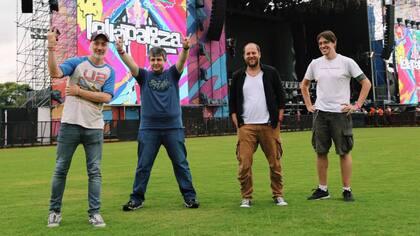 Andy Kusnetzoff hizo su programa desde el predio