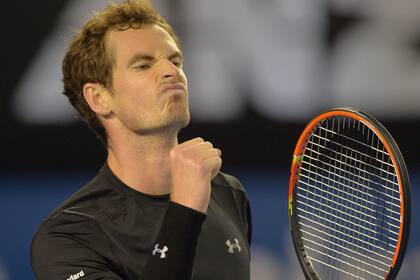 Andy Murray festeja su triunfo ante Tomas Berdych