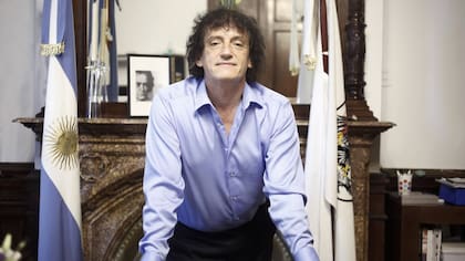 Ángel Mahler en su despacho, de cuando fue Ministro de Cultura de la Ciudad de Buenos Aires durante la gestión de Horacio Rodríguez Larreta