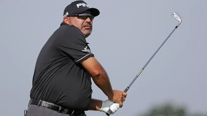 Ángel Cabrera, en el tee del hoyo 13