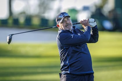 Angel Cabrera, en la práctica del lunes del Masters 2025