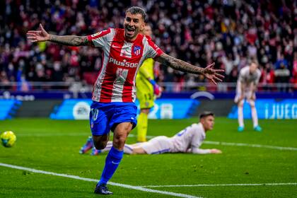 Ángel Correa celebra un gol para el Aleti en el Wanda Metropolitano