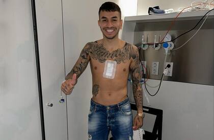 Ángel Correa, en uno de sus controles tras la cirugía en su corazón