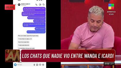 Ángel De Brito compartió los chats que le enviaba Mauro Icardo a Wanda Nara