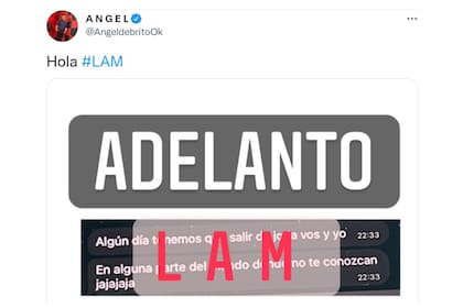 Ángel de Brito exhibió este lunes una captura de los mensajes que se enviaron Mauro Icardi y la China Suárez vía Telegram