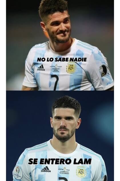 Ángel de Brito publicó un meme que hace referencia a una supuesta relación entre Rodrigo de Paul y la China Suárez