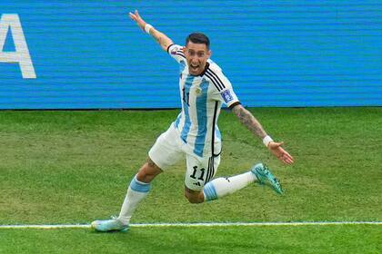 Ángel Di María, autor del segundo gol argentino en la final del mundo