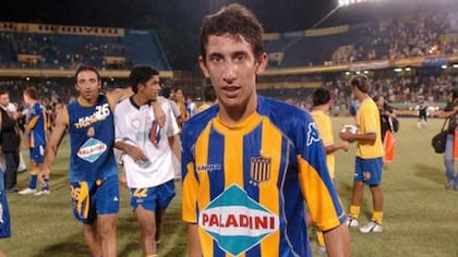 Ángel Di María con la camiseta de Rosario Central