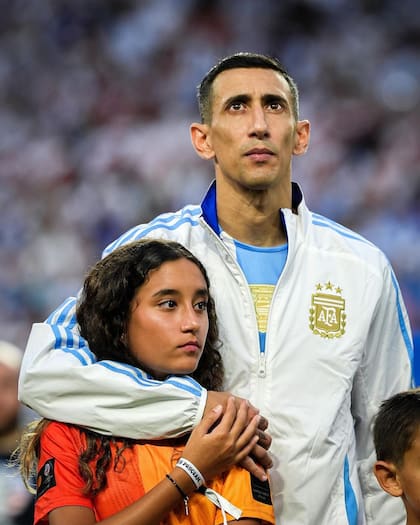 Ángel Di María con su hija Mía en la Copa América 2024 (Captura: Instagram @angeldimariajm)