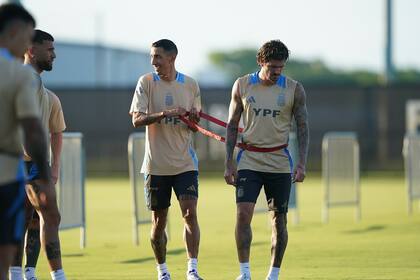 Angel Di María y Rodrigo De Paul; la selección argentina se entrena en Miami con vistas a la Copa América 2024