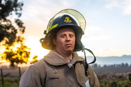 Ángel Ortega bombero voluntario