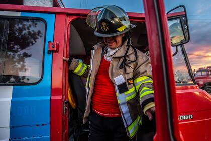 Ángel Ortega bombero voluntario