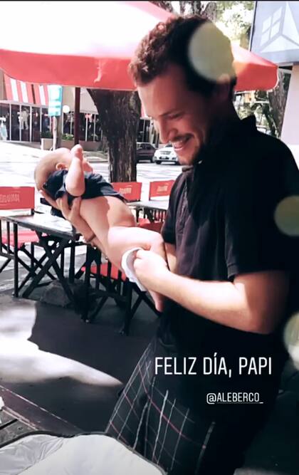 Ángela Lerena saludó al papá de su hijo en su día.