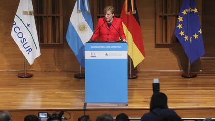 Angela Merkel en el Polo Científico Tecnológico de Buenos Aires