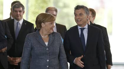 Ángela Merkel y Mauricio Macri