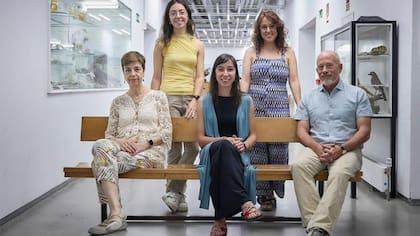 Ángeles Sánchez, Julia Diez, Mercedes Conde, Amara Quirós y José Ignacio Martínez Mendizábal forman parte del equipo que analizó hueso.