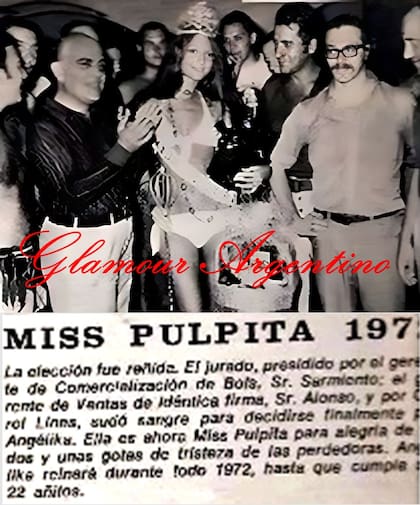 Angelika Perrone como Miss Pulpita, en el certamen organizado por Bols. Crédito: Glamour Argentino