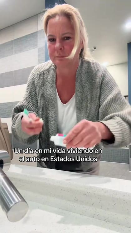 Angelina contó a sus seguidores cómo es vivir en un auto en Estados Unidos