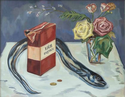 "Anguila, flores y monedas fuera de curso legal, after Manet" (2023)