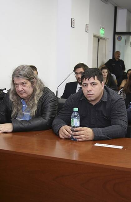Aníbal Domínguez Butler y Enrique Rulet, durante el juicio por el homicidio de Nicolás Pacheco