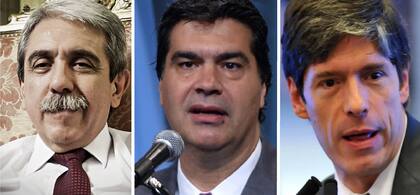 Aníbal Fernández, Jorge Capitanich y Juan Abal Medina